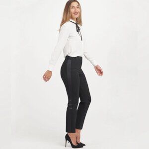 EUC Women's SPANX The Perfect Black Pant Black w/Satin Trim‎ #20287Q | Size SP